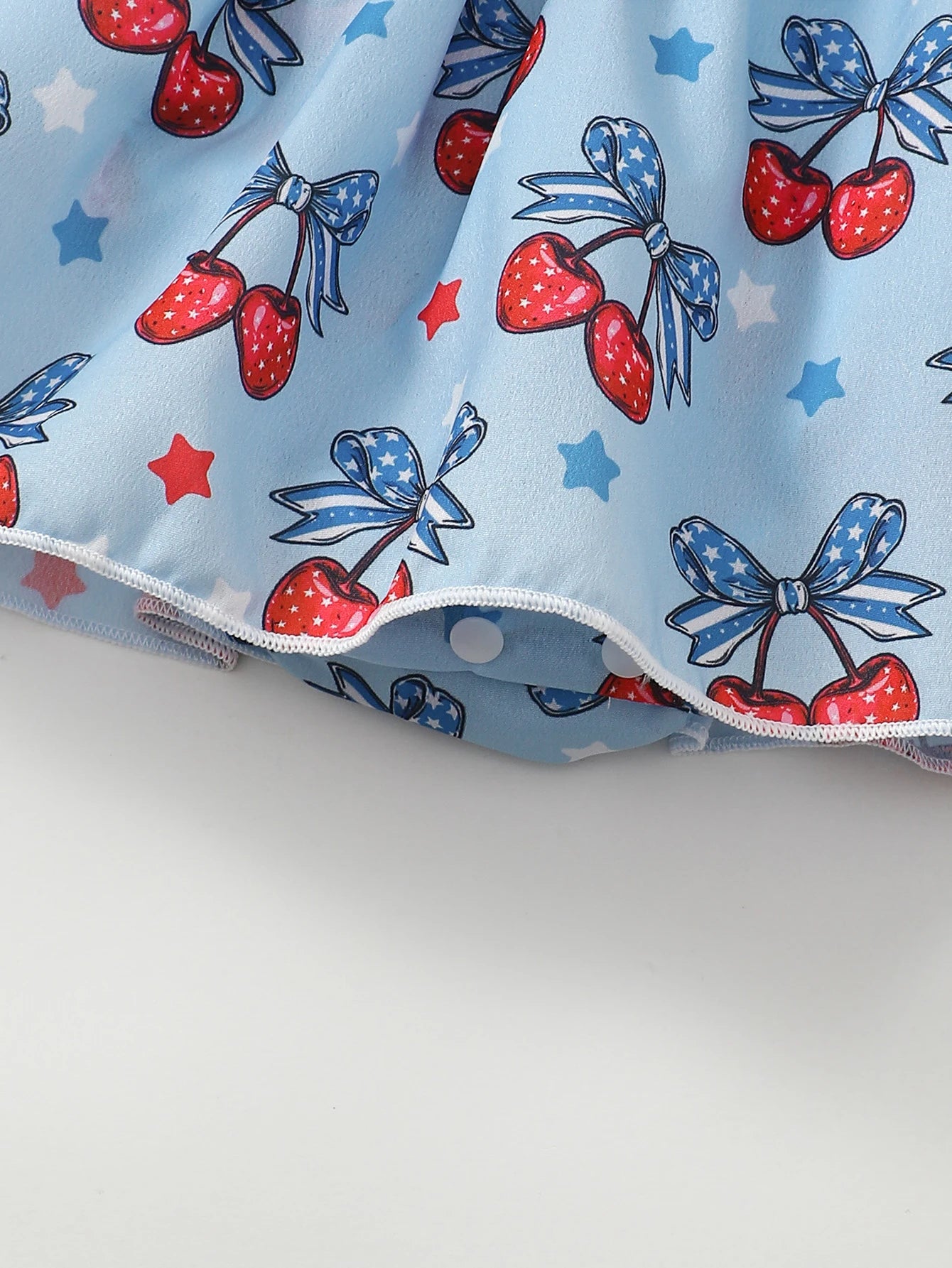 Baby Girl Summer Cherry Print Romper Onesie Infant Clothing Comfortable Soft Fabric Baby Clothes