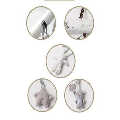 Hanging Bed Rabbit Baby Hand Bell Safety Seat Plush Toy Multifunctional Plush Toy Stroller