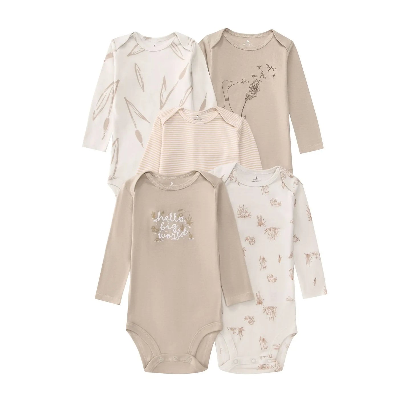 5Pcs/Lot Baby Bodysuits High Quality Uniesx Newborn Baby Clothes 100% Cotton Baby Clothing Set Infant Bebe Baby Boy Girl Clothes