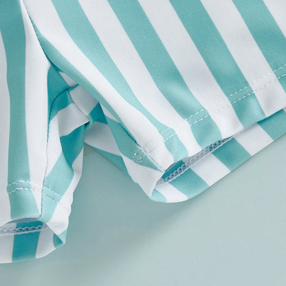 Swim Trunks Stripes Print Elastic Waist Beach Shorts Shorts Clothes