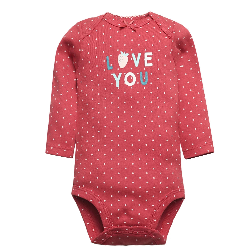 Spring Autumn Baby Bodysuits 3/4/5PCS Long Sleeve Baby Boy Girl Clothes 100% Cotton Newborn Body Infant 0-24Month