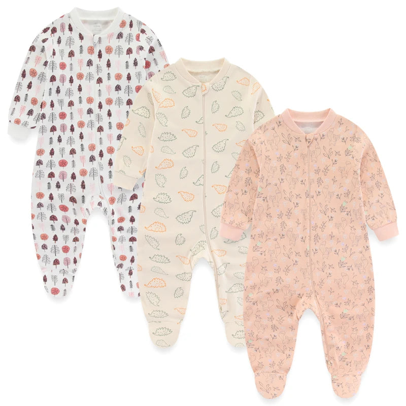 Cotton 1/3PCS Newborn Full Sleeve Autumn Baby Boy Clothes Romper Baby Girl Clothes Roupas de bebe Girls Baby Clothing