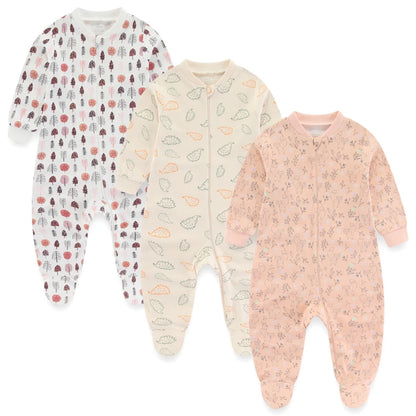 Cotton 1/3PCS Newborn Full Sleeve Autumn Baby Boy Clothes Romper Baby Girl Clothes Roupas de bebe Girls Baby Clothing