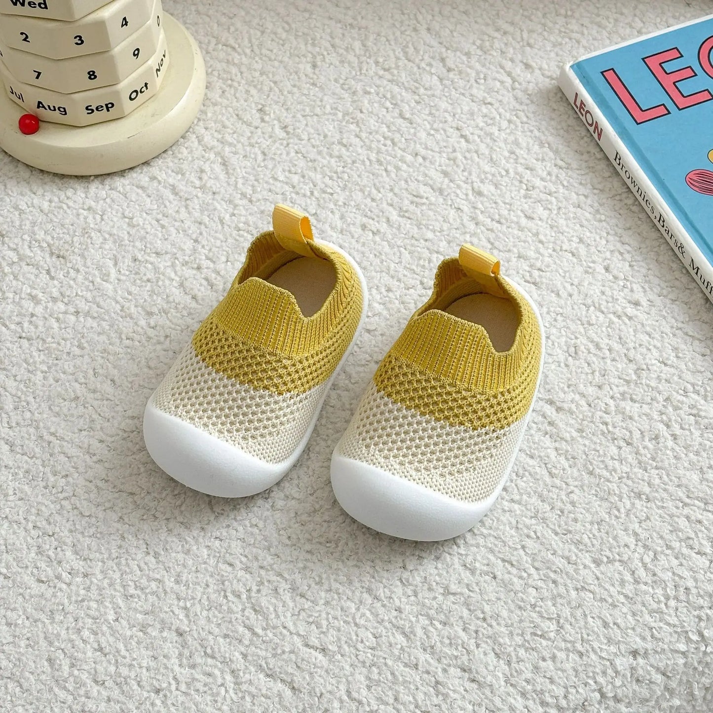 Baby Shoes Anti-slip Breathable Infant Crib Floor Socks with Rubber Sole for Children
