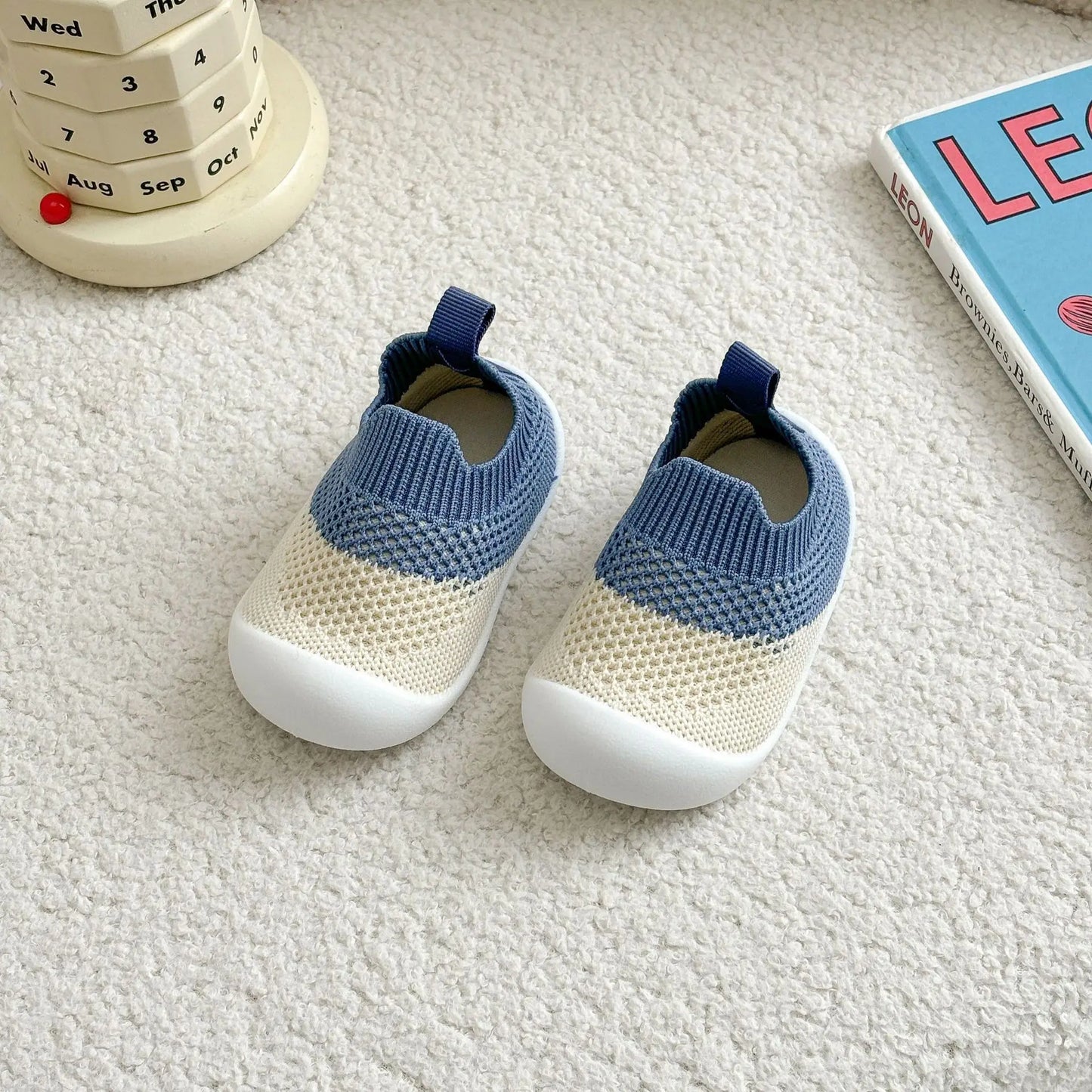 Baby Shoes Anti-slip Breathable Infant Crib Floor Socks with Rubber Sole for Children