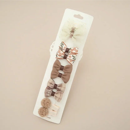 10Pcs/Set Children's Hairpins Cute Headwear Hair Accessories Bow for Baby Girl Scrunchie Hair Clips Kids Barrettes Headwear