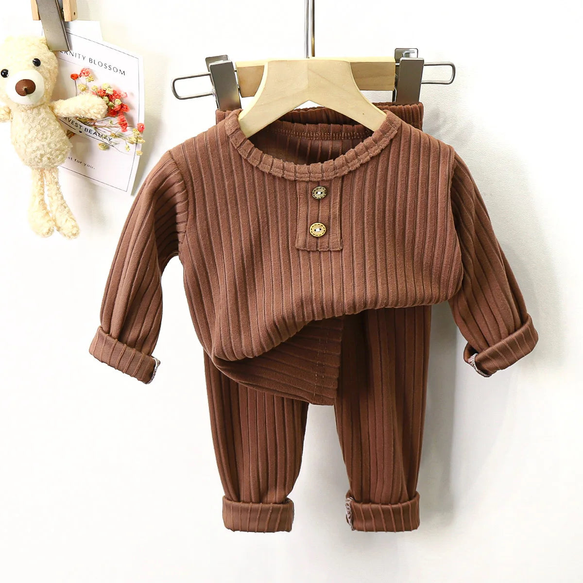 New Boys Baby Long Loungewear Children's Clothing Children's Underwear Set Autumn Clothes Toddler Home Clothes Baby Johns Sets