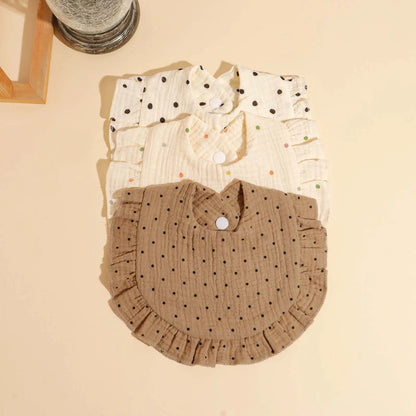 3pcs Baby Ruffle Edge Bibs Infant Burp Cloth