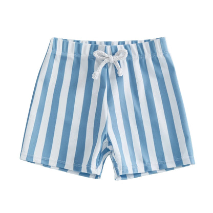 Swim Trunks Stripes Print Elastic Waist Beach Shorts Shorts Clothes