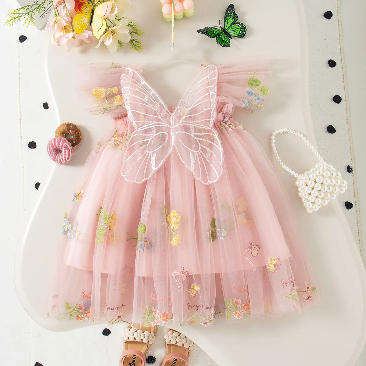 Princess Dress, Cute Butterfly Wing Children'S Clothing