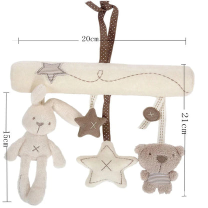 Hanging Bed Rabbit Baby Hand Bell Safety Seat Plush Toy Multifunctional Plush Toy Stroller