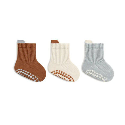 3 Pairs Kids Cotton Socks Boys and Girls Non-slip Floor Socks