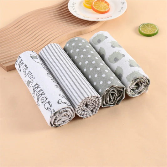4Pcs Neutral Baby Swaddle Blanket Set