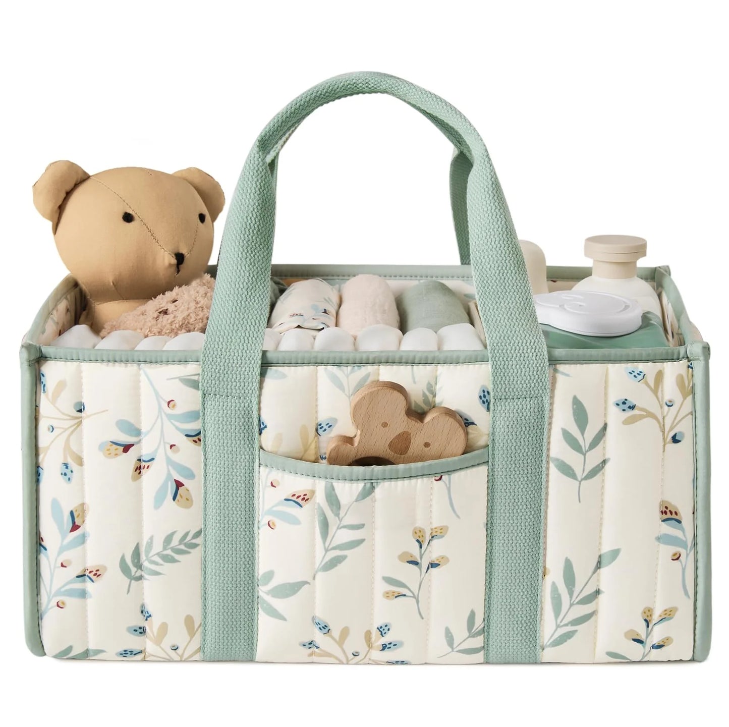 Diaper Caddy Organizer, Stylish Nursery Storage Basket