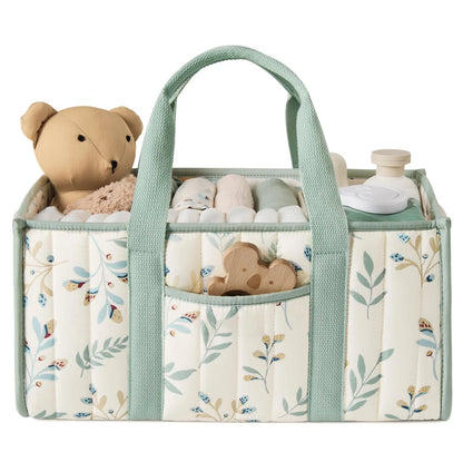 Diaper Caddy Organizer, Stylish Nursery Storage Basket