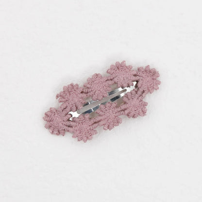 6Pcs/Set Ins Flower Crochet Bobby Snap Hairpins 6.5cm Knitted Princess Baby Girls Hair Bow Clips Safety Korean Newborn Hairgrips