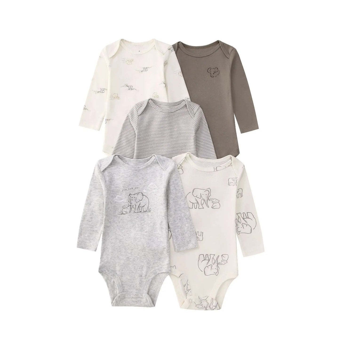 5Pcs/Lot Baby Bodysuits High Quality Uniesx Newborn Baby Clothes 100% Cotton Baby Clothing Set Infant Bebe Baby Boy Girl Clothes