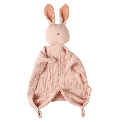 Soothing Towel 100% Muslin Cotton Infant Cartoon Handkerchief Cute Bunny