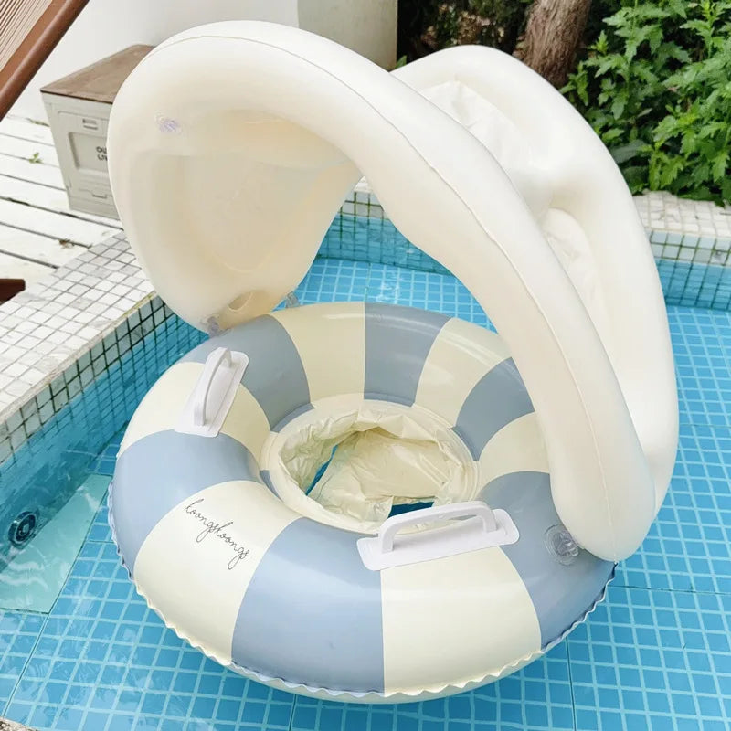 Rooxin Pool Float Swim Ring Tube Inflatable Swimming Seat Floating Ring Swimming Circle Beach Water Play Equipment