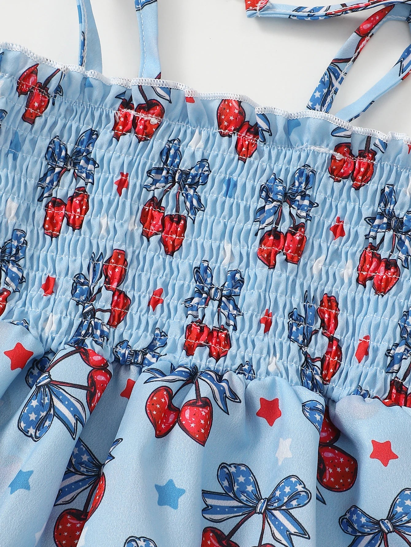 Baby Girl Summer Cherry Print Romper Onesie Infant Clothing Comfortable Soft Fabric Baby Clothes