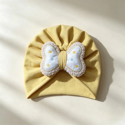 Cotton Baby Hat Fashion Bowknot Turban Knitted Baby Girl Hat Muslim Warm Infant Indian Hats Toddler Beanie Cap Kids Head Wrap