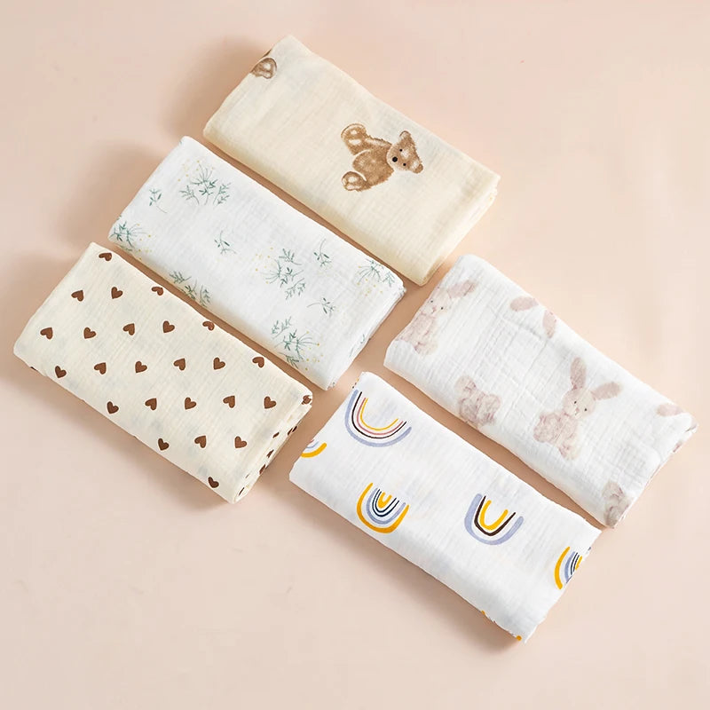 Cotton Baby Blanket Muslin Swaddle