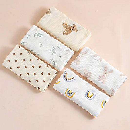 Cotton Baby Blanket Muslin Swaddle