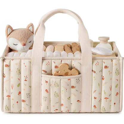 Diaper Caddy Organizer, Stylish Nursery Storage Basket