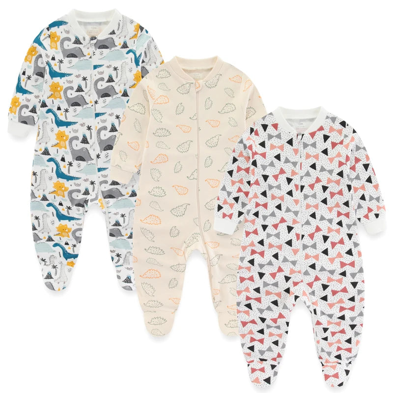 Cotton 1/3PCS Newborn Full Sleeve Autumn Baby Boy Clothes Romper Baby Girl Clothes Roupas de bebe Girls Baby Clothing