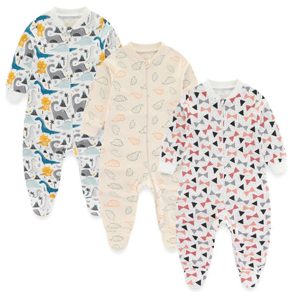 Cotton 1/3PCS Newborn Full Sleeve Autumn Baby Boy Clothes Romper Baby Girl Clothes Roupas de bebe Girls Baby Clothing