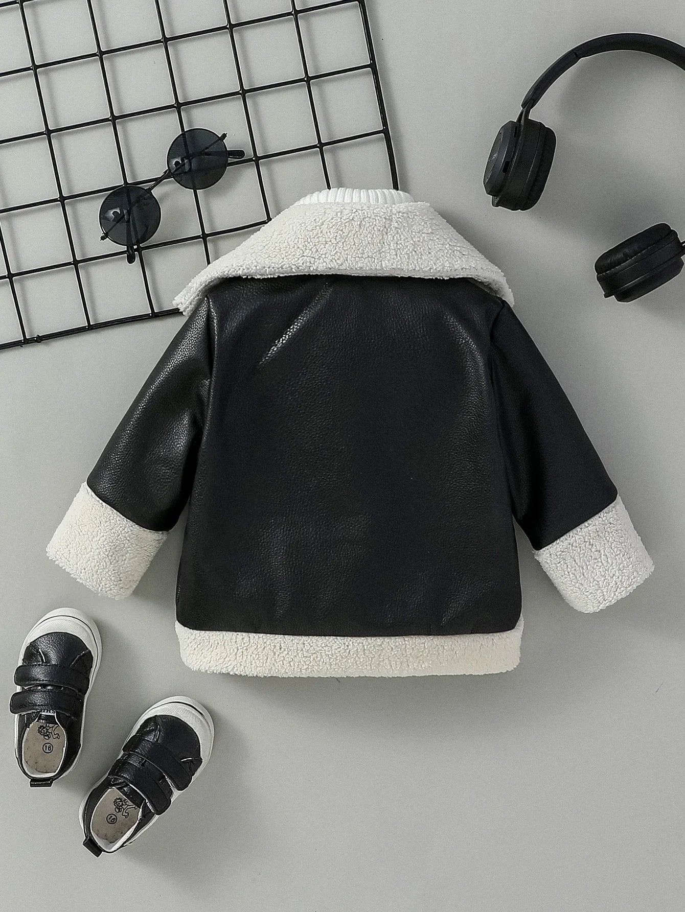 Black Leather Coats Winter Fashion Turn-down Collar Jackets Thick Warm Outerwear