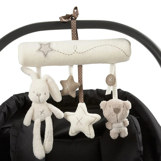 Hanging Bed Rabbit Baby Hand Bell Safety Seat Plush Toy Multifunctional Plush Toy Stroller