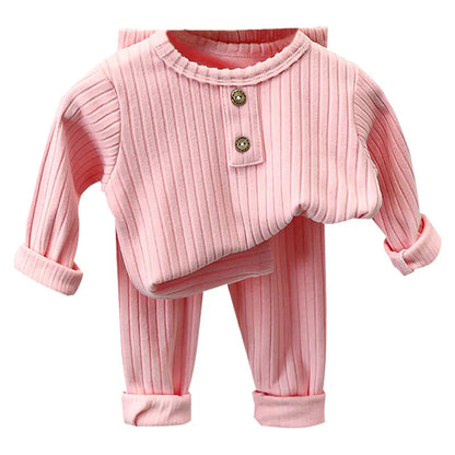 New Boys Baby Long Loungewear Children's Clothing Children's Underwear Set Autumn Clothes Toddler Home Clothes Baby Johns Sets