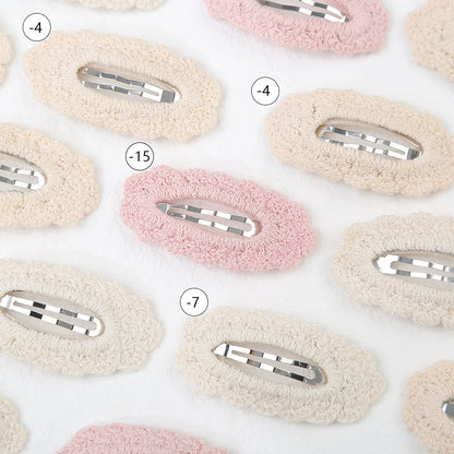 6Pcs/Set Ins Flower Crochet Bobby Snap Hairpins 6.5cm Knitted Princess Baby Girls Hair Bow Clips Safety Korean Newborn Hairgrips