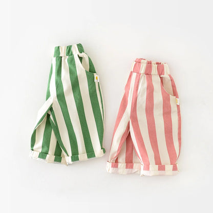 New High Waist Stripe Pants