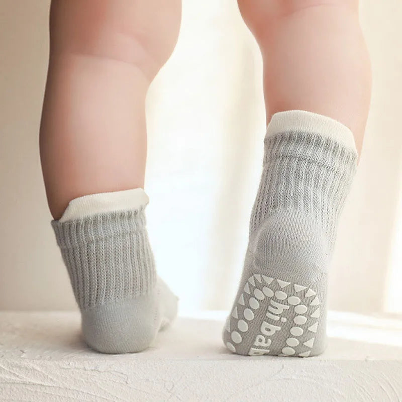 3 Pairs Kids Cotton Socks Boys and Girls Non-slip Floor Socks