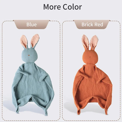 Soothing Towel 100% Muslin Cotton Infant Cartoon Handkerchief Cute Bunny