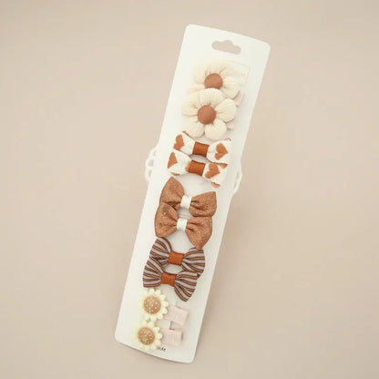 10Pcs/Set Children's Hairpins Cute Headwear Hair Accessories Bow for Baby Girl Scrunchie Hair Clips Kids Barrettes Headwear