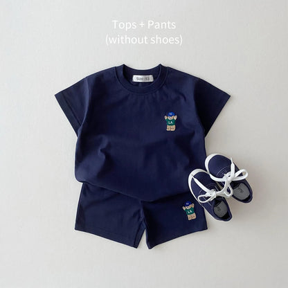 2PCS Baby Clothes Infant Top and Bottom Set Baby Boys Girls