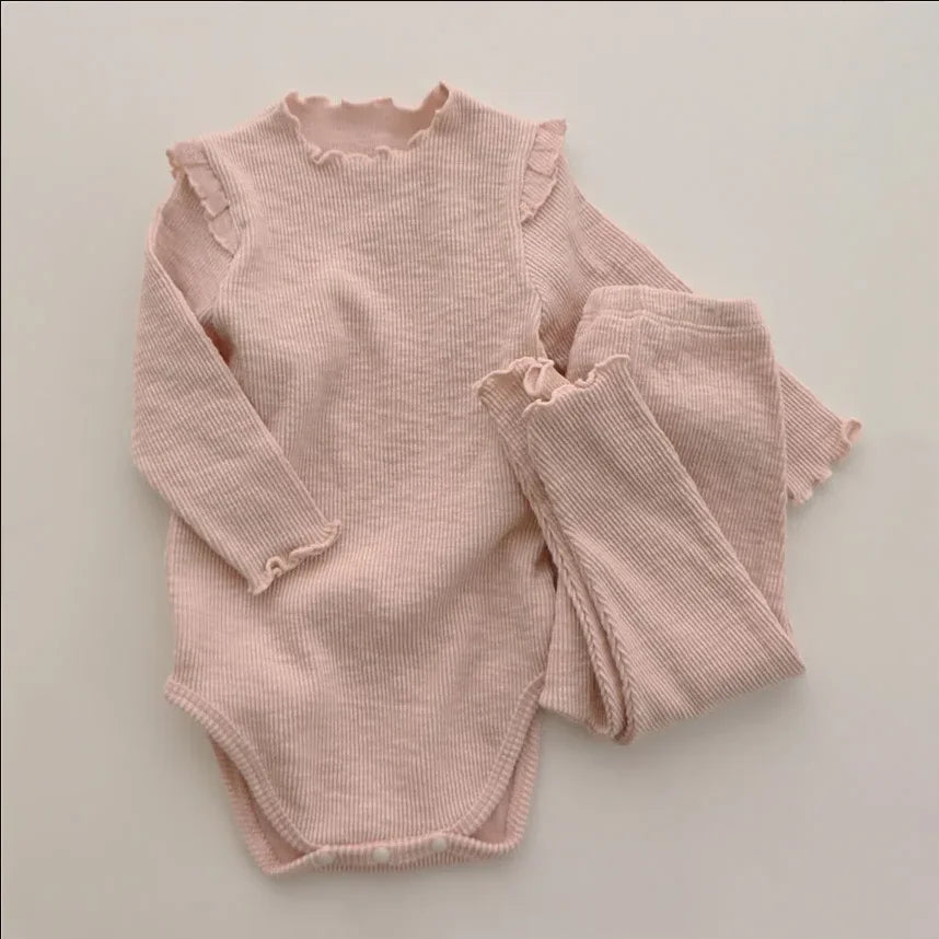 Spring Baby Girl Clothes Sets Cotton 2 pcs Bodysuit + Leggigs Newborn Baby Clothes