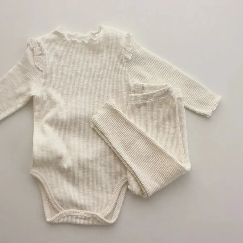 Spring Baby Girl Clothes Sets Cotton 2 pcs Bodysuit + Leggigs Newborn Baby Clothes