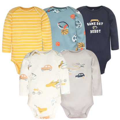 Spring Autumn Baby Bodysuits 3/4/5PCS Long Sleeve Baby Boy Girl Clothes 100% Cotton Newborn Body Infant 0-24Month