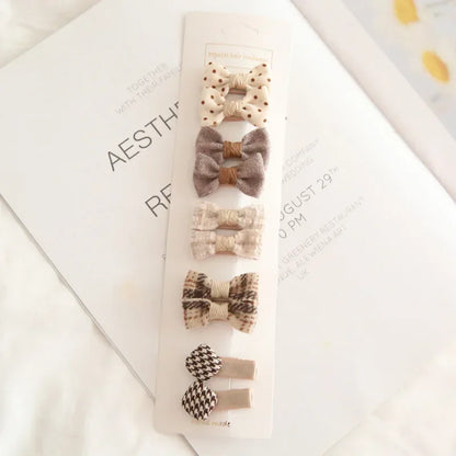 10Pcs/Set Children's Hairpins Cute Headwear Hair Accessories Bow for Baby Girl Scrunchie Hair Clips Kids Barrettes Headwear