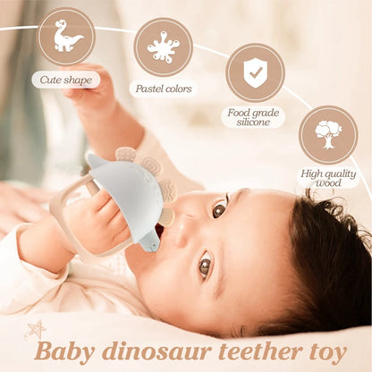Baby Silicone Teether Dinosaur Silicone Gloves