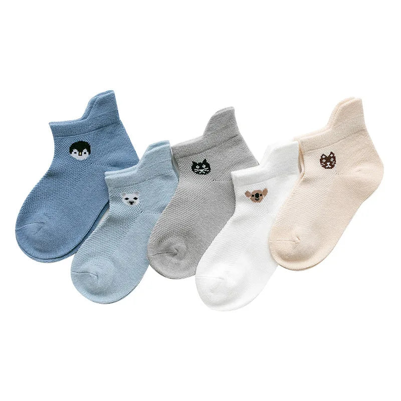 5Pairs Baby Socks for Girls Cotton Mesh
