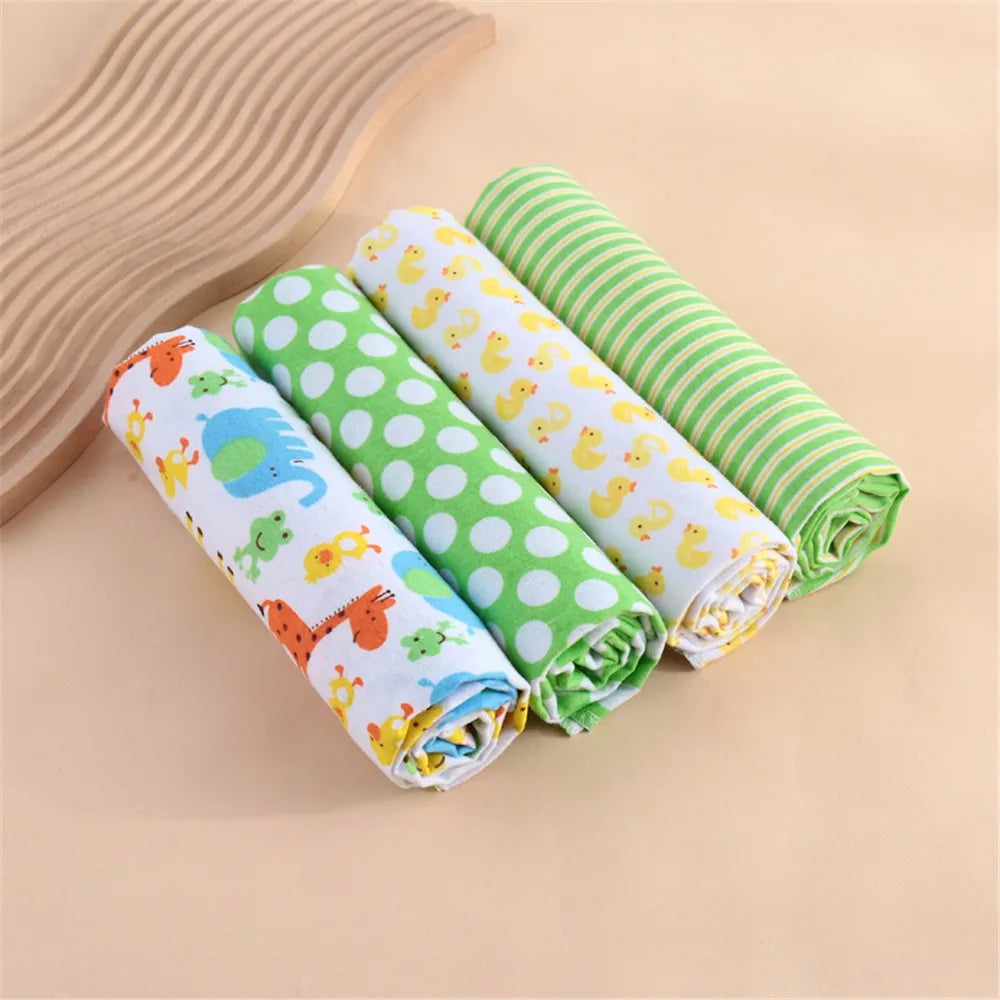 4Pcs Neutral Baby Swaddle Blanket Set