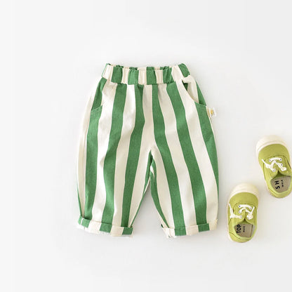 New High Waist Stripe Pants