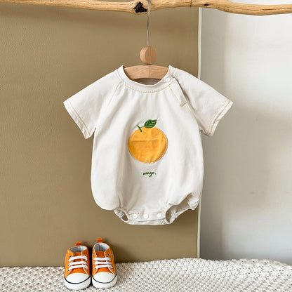 Summer Baby Bubble Romper Newborn Girl Clothing Fruit Patch Short Sleeved New Shorts Crawling Children 0-18M Boys Casual