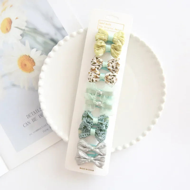 10Pcs/Set Children's Hairpins Cute Headwear Hair Accessories Bow for Baby Girl Scrunchie Hair Clips Kids Barrettes Headwear