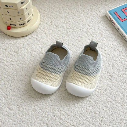 Baby Shoes Anti-slip Breathable Infant Crib Floor Socks with Rubber Sole for Children